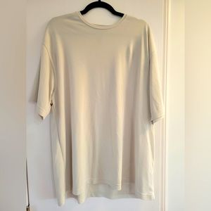 Cream XL Perry Ellis Portfolio Short Sleeved T-Shirt